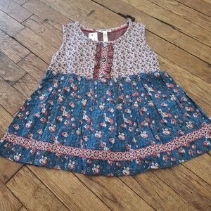 Matilda Jane Floral Tank Top - Blue and Pink